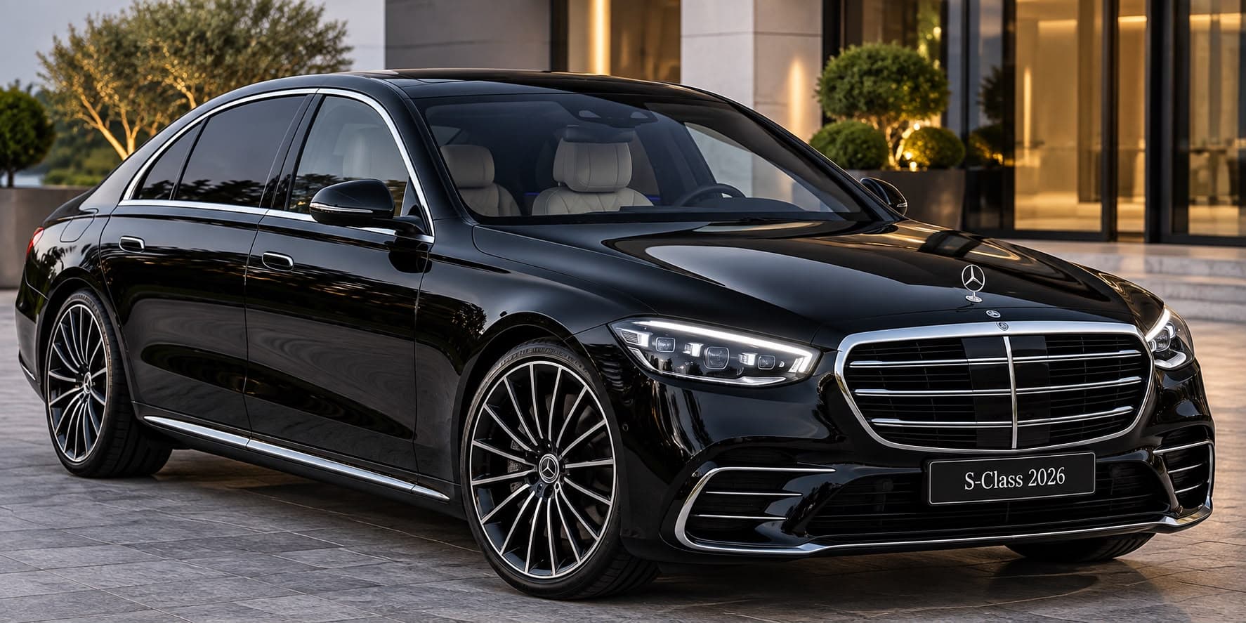 VIP Mercedes S Class 2026 taxi vehicle - CABS WALTON Walton On Thames airport transfer fleet - 1-3 passengers 3 Large Bags